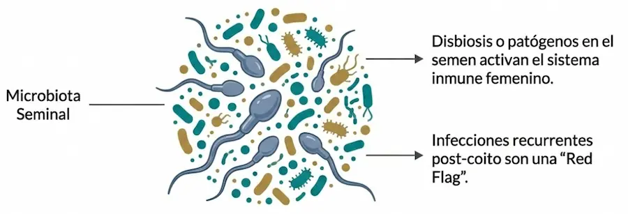 Microbiota seminal y activación del sistema inmune femenino.