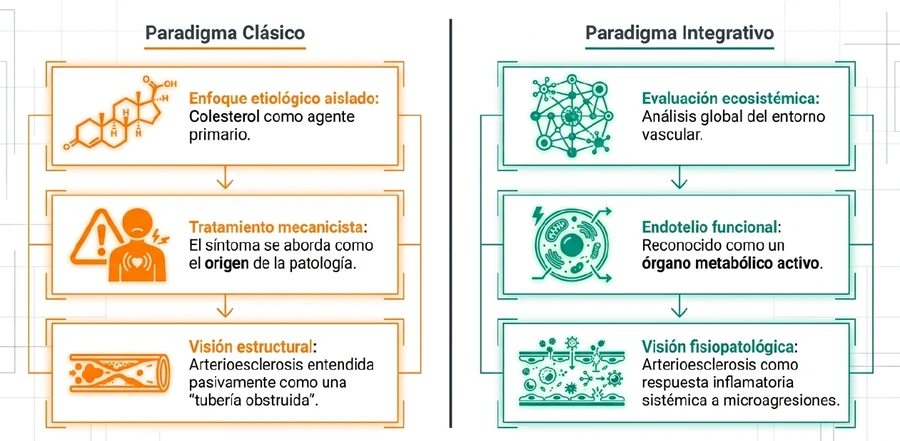 Evolución arterial Comparación entre arteria conservada y arteria con cambios ateroscleróticos