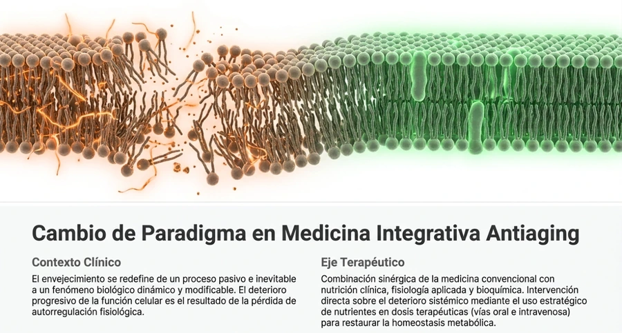 Alteración de membrana celular asociada a estrés oxidativo e inflamación persistente