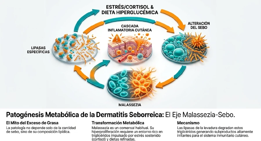 Microbioma cutáneo Distribución del microbioma cutáneo en distintas zonas de la piel y estado de disbiosis