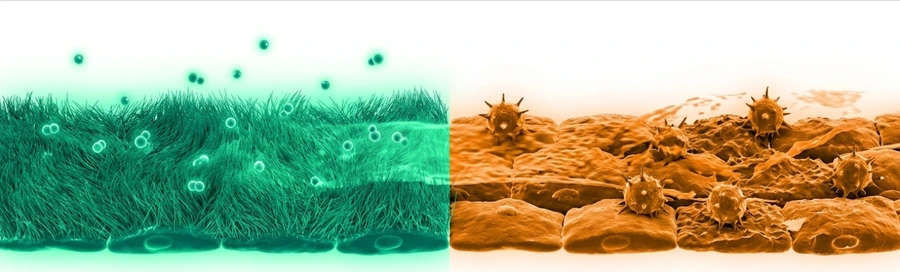 Imagen comparativa entre función mitocondrial y placa aterosclerótica