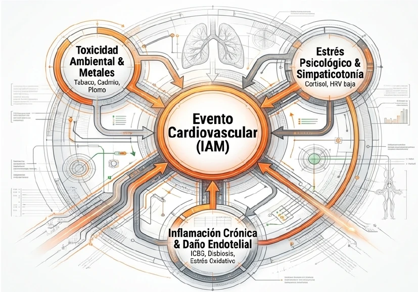 Óxido nítrico vascular Función vascular normal frente a rigidez arterial y reducción de óxido nítrico