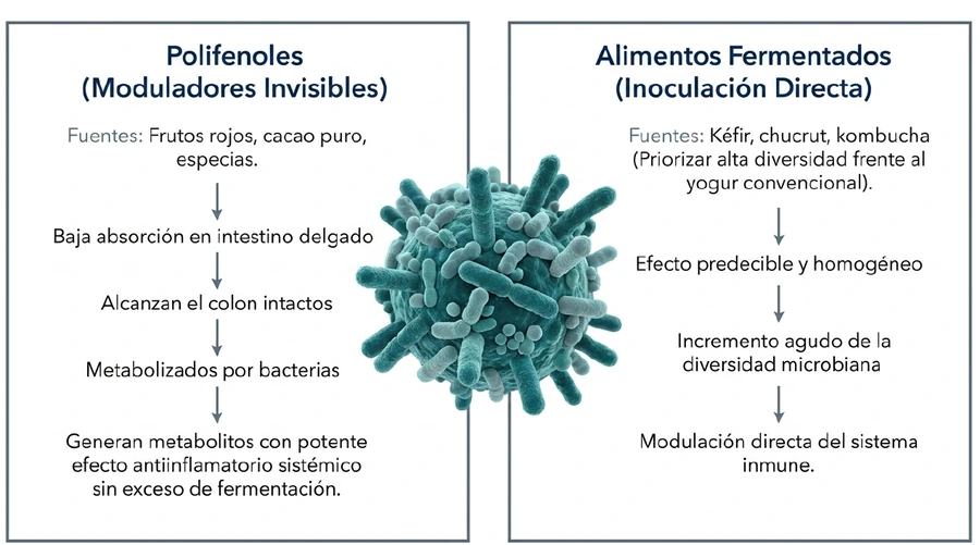 Polifenoles y fermentados Efectos de polifenoles y alimentos fermentados sobre la diversidad microbiana